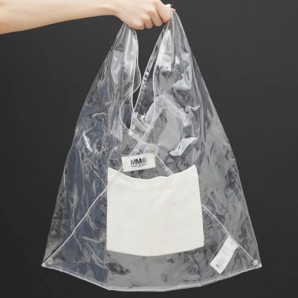 MM6 Maison Martin Margiela Clear PVC Tote with White Inner Pouch - Picture 3 of 16